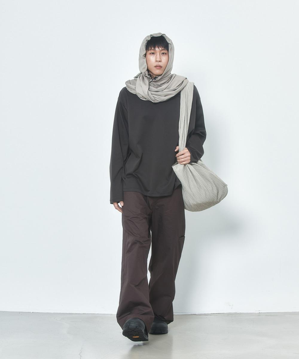 llud 2way snap hood scarf Beige