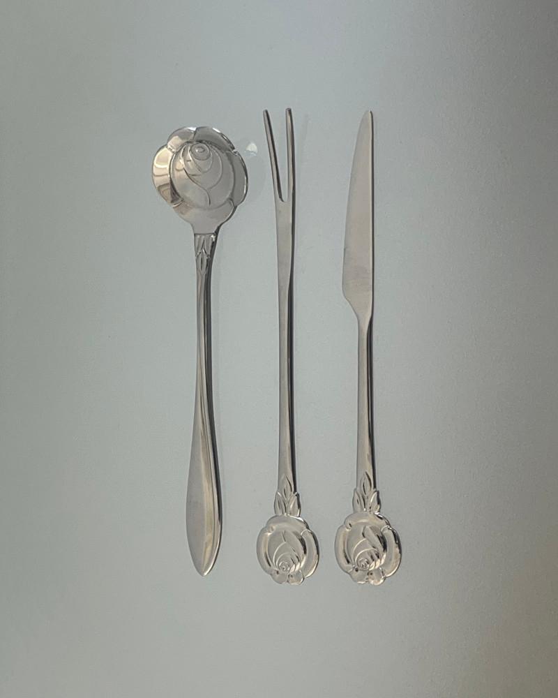 (Stainless steel) Rose Cutlery