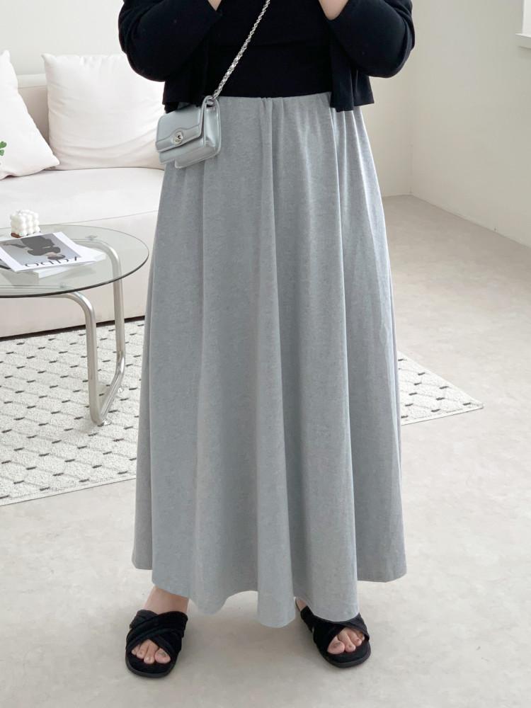 비비 훌 밴딩 롱 스커트 66 77 사이즈