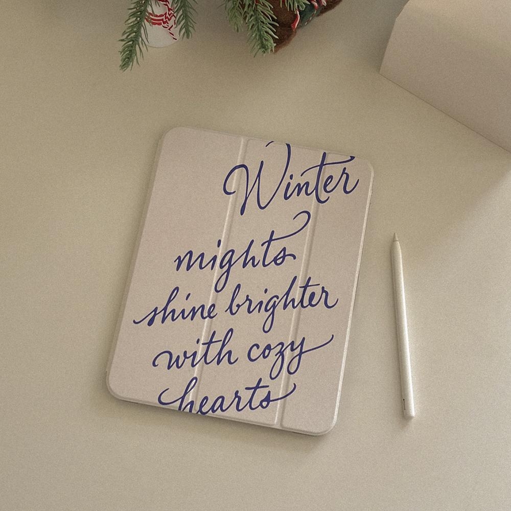 메이드모먼 winter letter 아이패드 프로 에어 13 11 투명 분리 커버 케이스