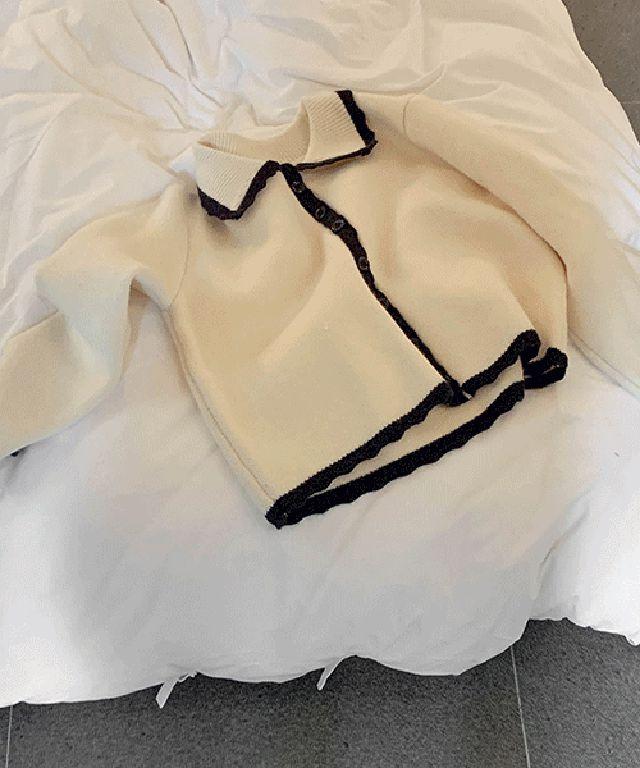 [♡AUTUMN 누적1만장판매 재진행♡] conteed - 니트소매배색가디건cd