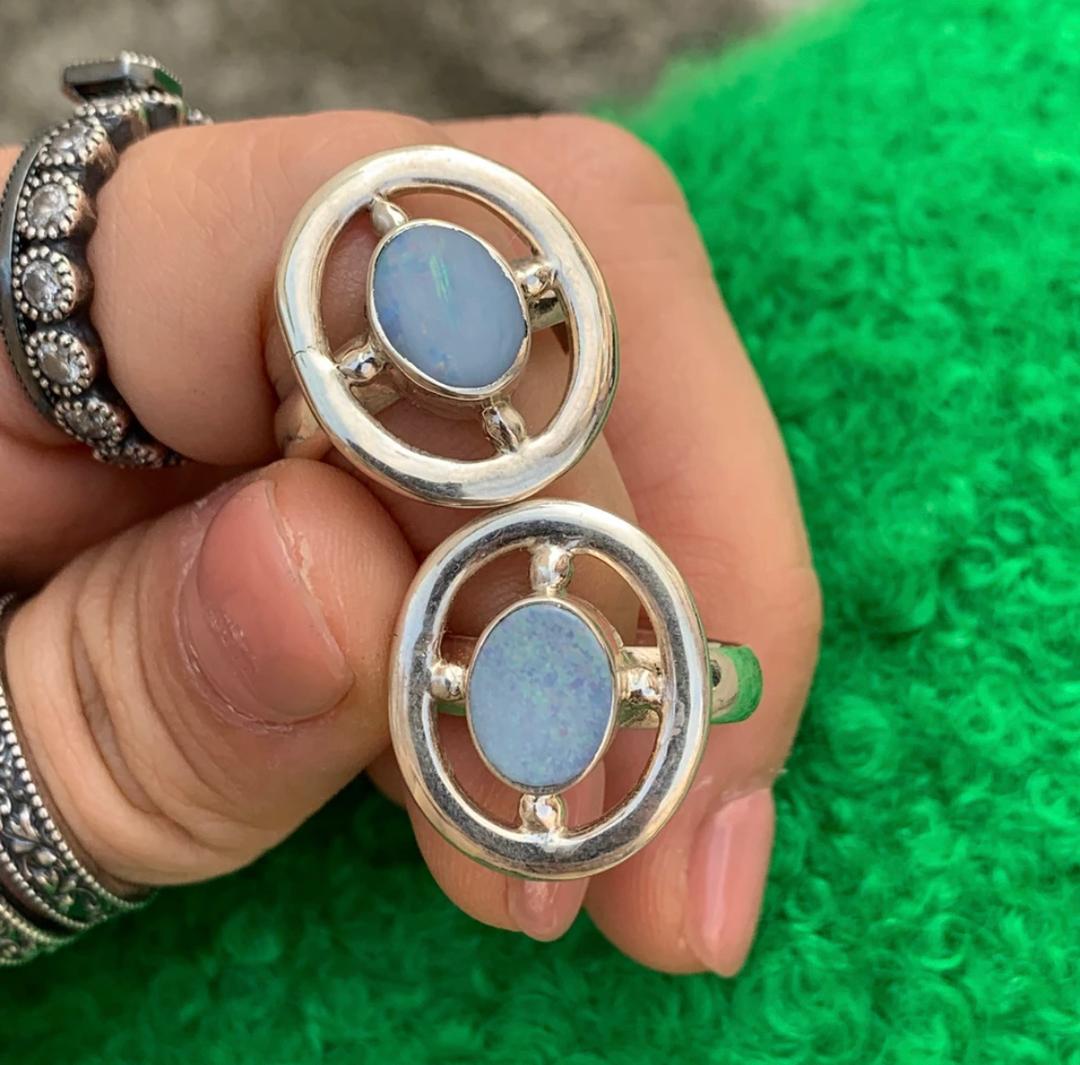 Australian opal handmade ring