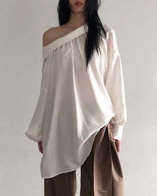 wearable high neck blouse (2color)