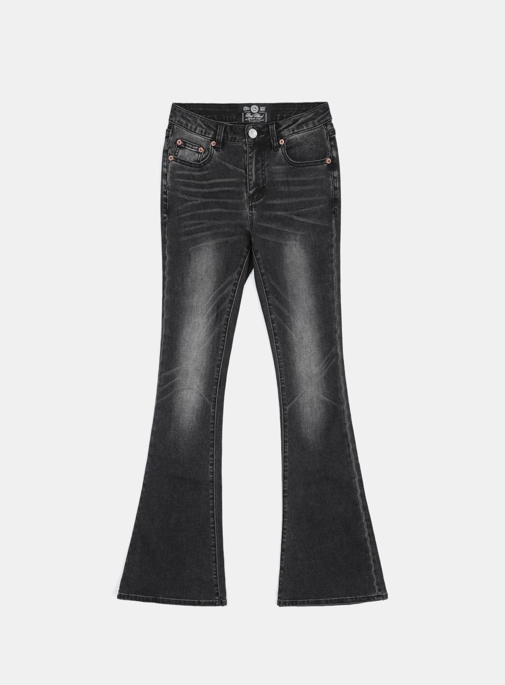 [3/11 발송] [w-jeans24-012] 0119 로우라이즈 붓컷 진 - 블랙