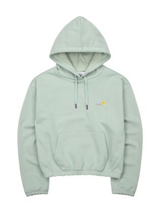 여성 플라워펭귄 후드 스웨트 티셔츠_OTH150_민트(42)