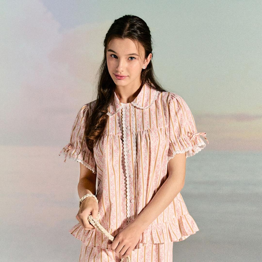 여성 D047 베카스 반소매 상하 SET