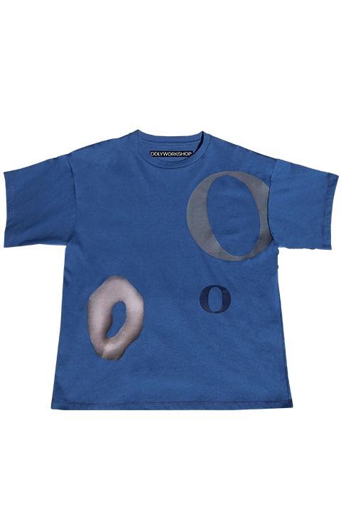 Multi Print Box Tee, Lapis