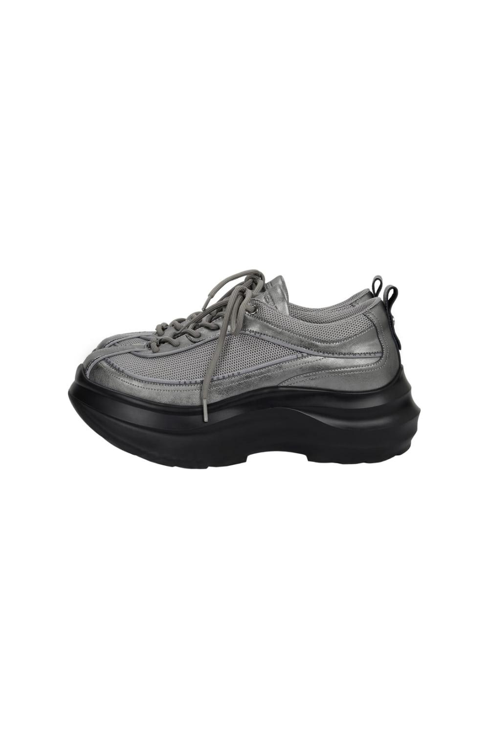 Flatform Mesh Sneakers [ Gray ]