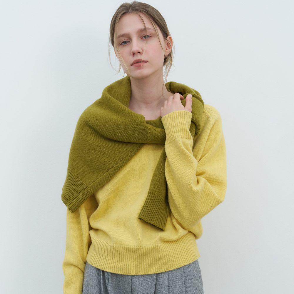 Cashmere V-Neck Knit (Lemon)