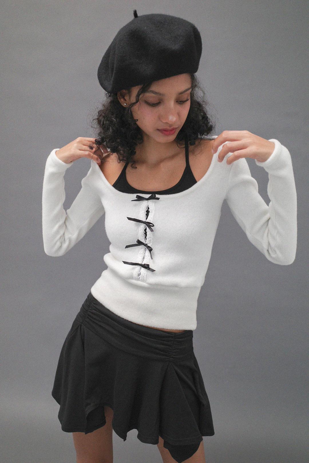 HOLE RIBBON KNIT (IVO)