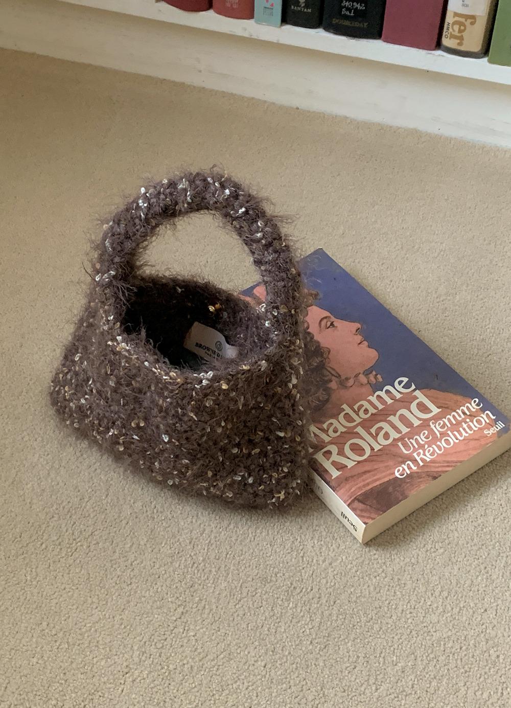 [설 연휴특가][Handmade] ato fur mini tote bag (mocha)