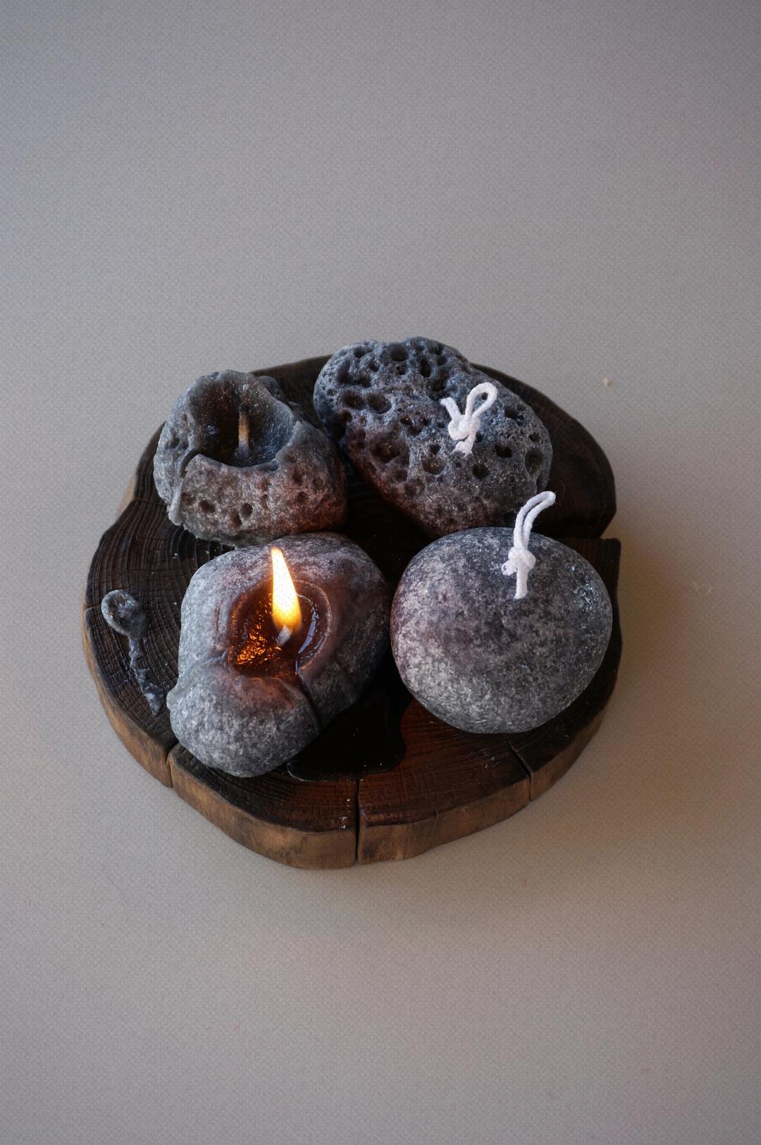 JEJU STONE CANDLE - 4 TYPE