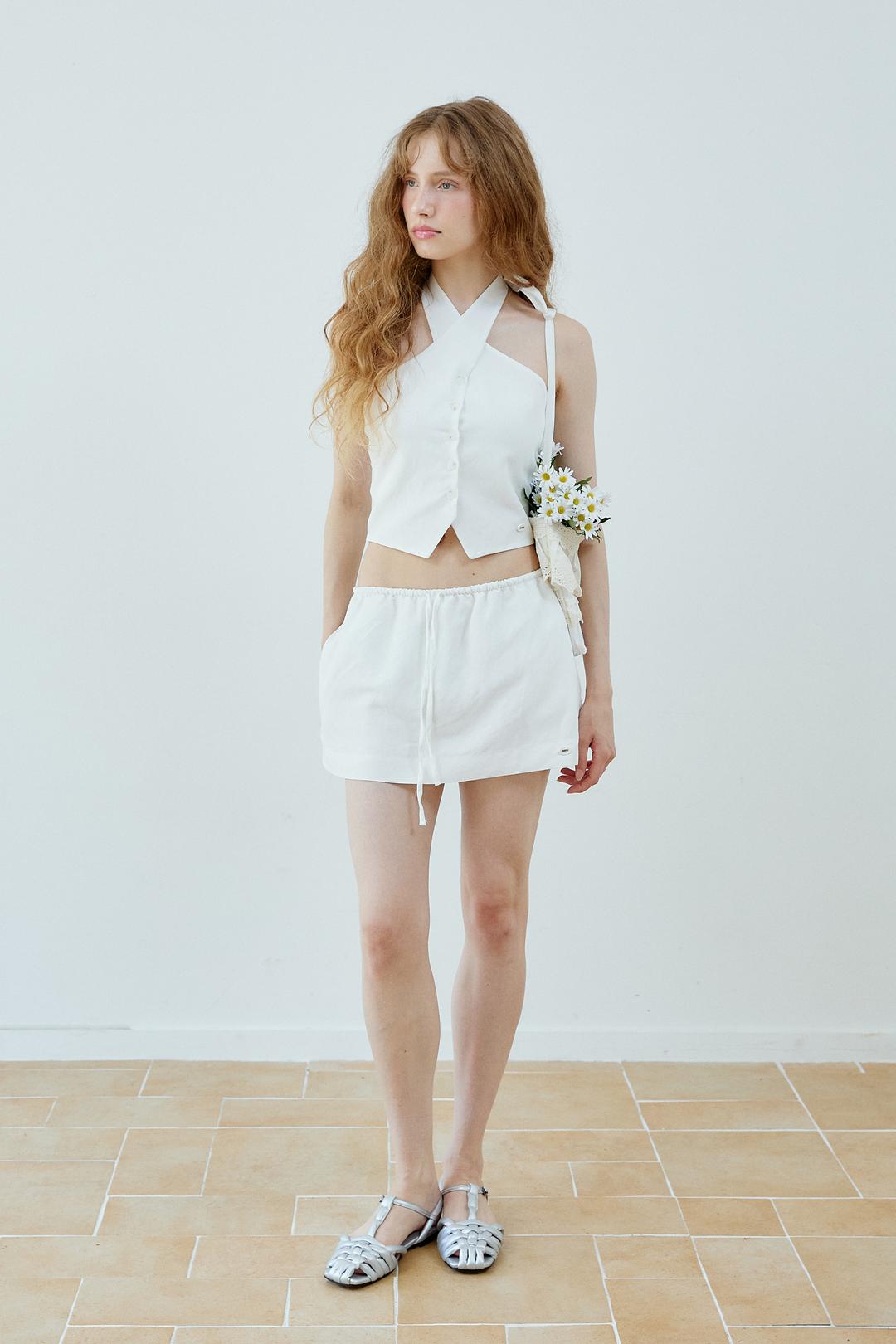SUMMER MINI SKIRT(IVORY)