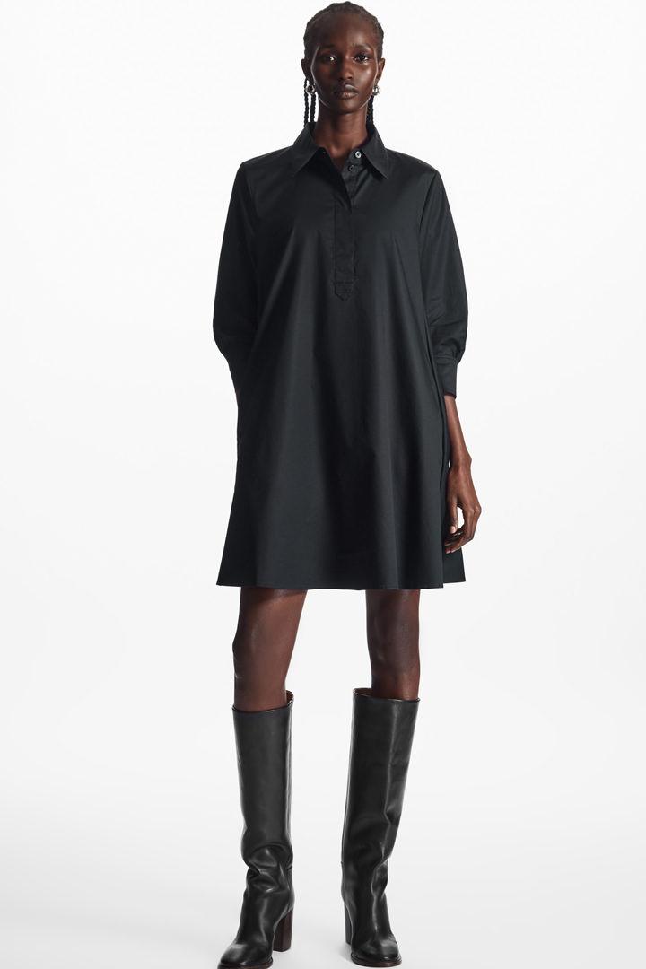 에이라인 미니 셔츠 드레스
