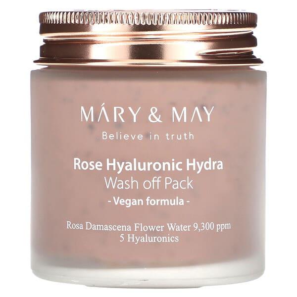 Mary & May, 로즈 히알루론 하이드라, 워시오프 팩, 125g(4.4oz)