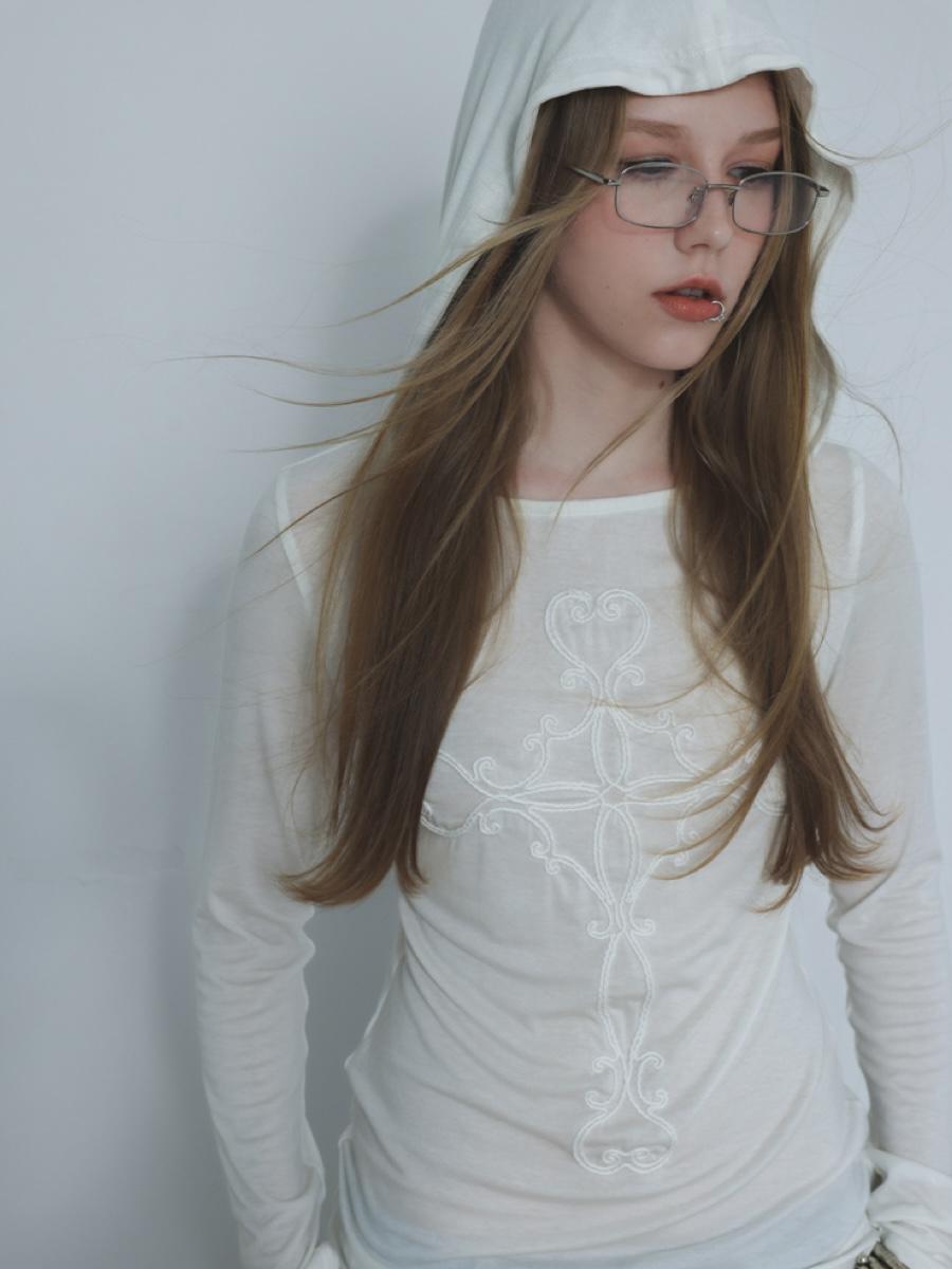 TOLO2TOLO Cross Semi See-through Hoodie