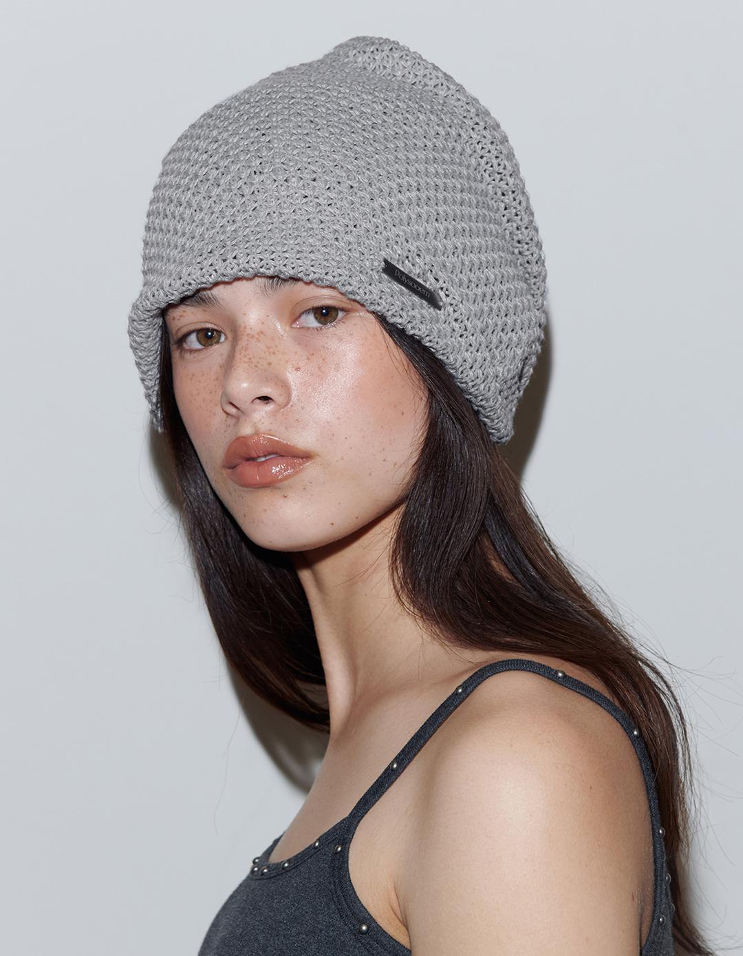 SCRUNCHED BEANIE, GRAY