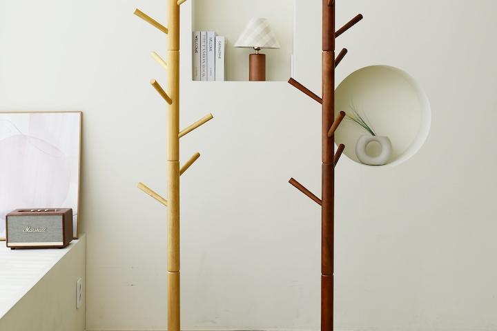 이지 원목 스탠드 옷걸이 행거