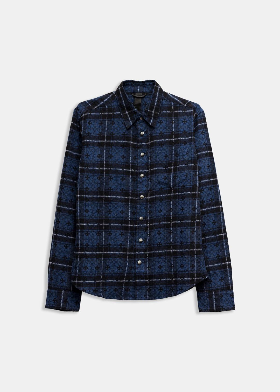CH Loose Ends Blue Black Plaid Flannel - M