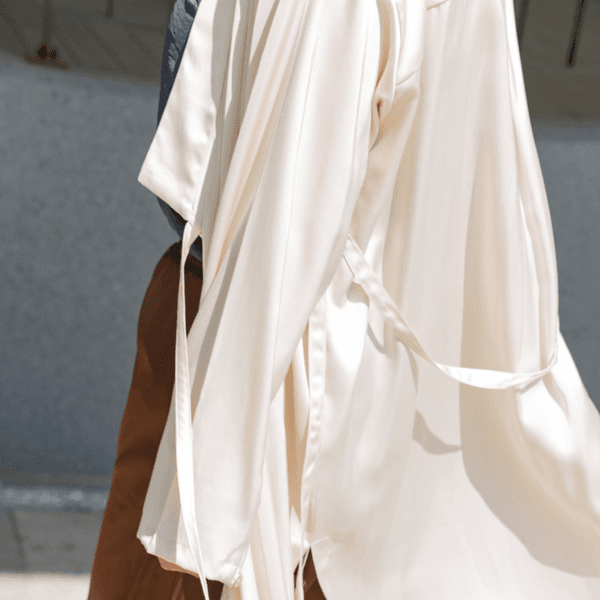 목판깃 새틴 오버셔츠 - MOKPANGIT SATIN OVERSHIRT