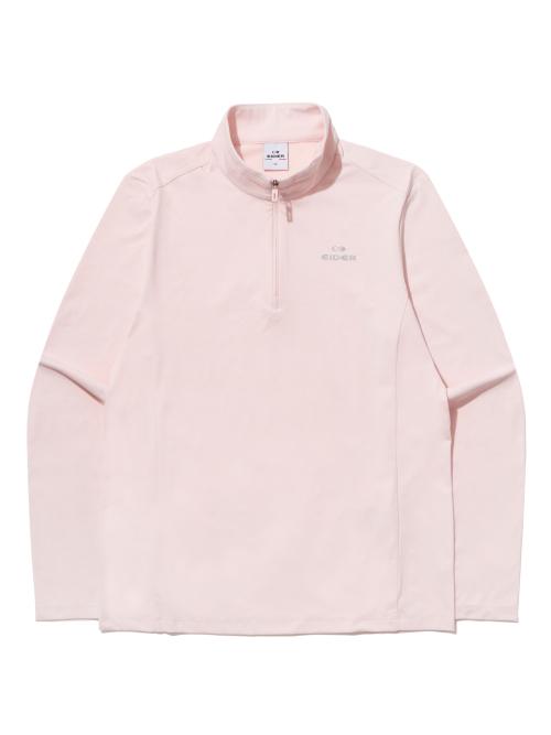 POP 잠재권축 여성 집업 티셔츠_Light Pink