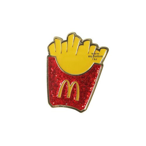 [Mcdonald's][Pin]Holiday Glitter FF.맥도날드 핀뱃지