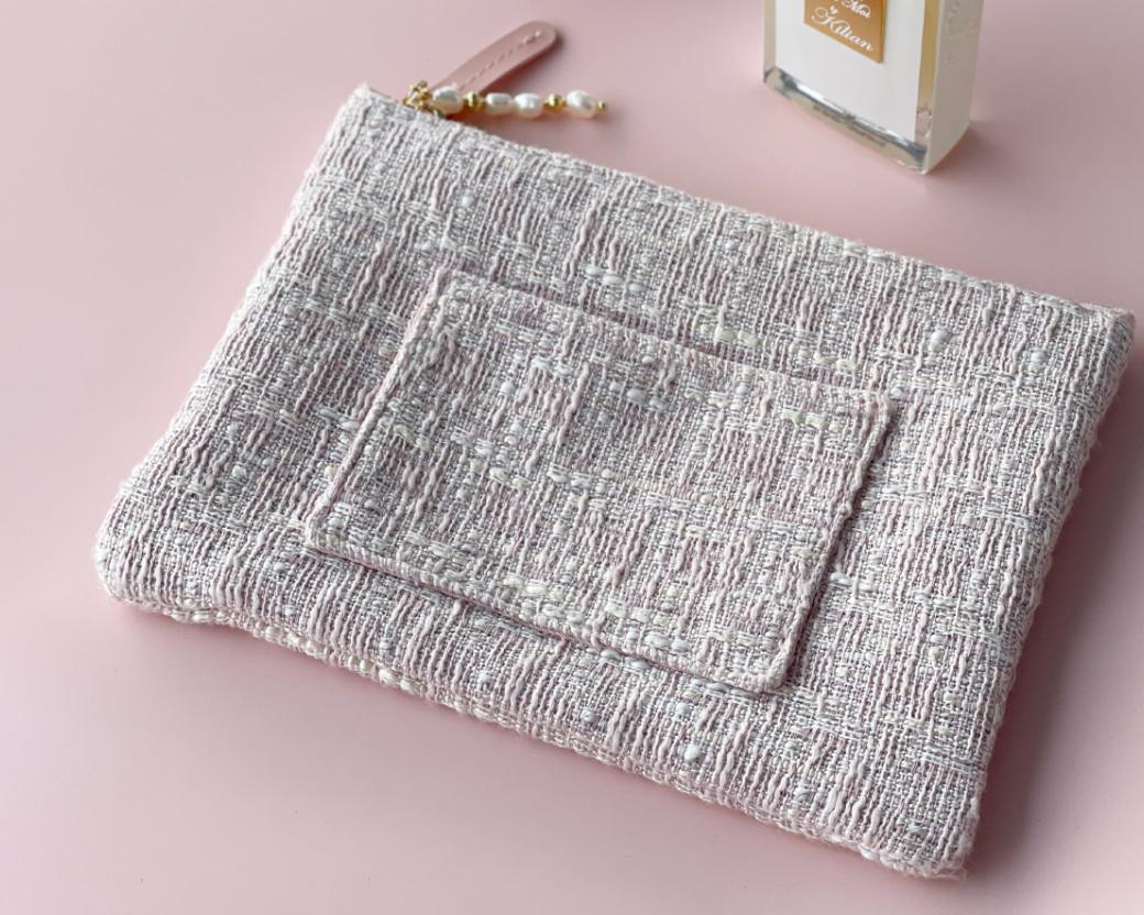 Pouch B - Pink [트위드 파우치 핑크]