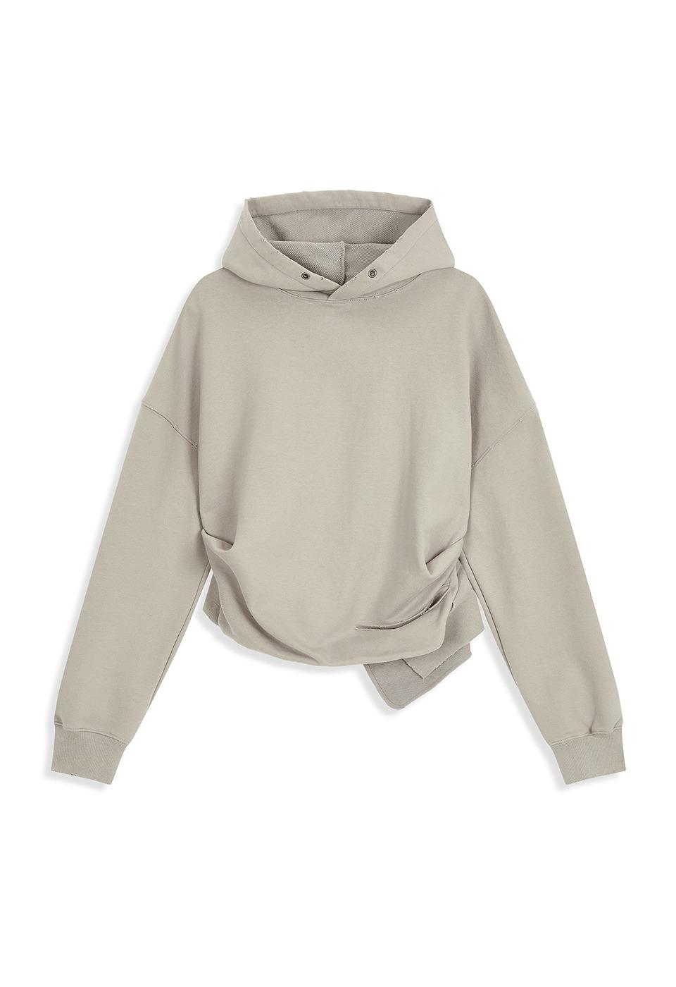 DECONSTRUCTED HOODIE, BEIGE