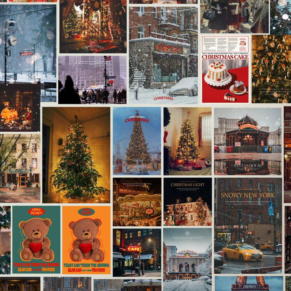 [3+1 한정 이벤트!] 감성 빈티지 겨울 크리스마스 트리 포스터 액자 65종 감성인테리어 연말 방꾸미기 선물 액자