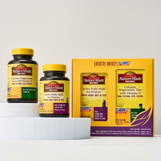 네이처메이드 여성 건강 기획 (멀티 포 우먼 120정+칼슘 180정)