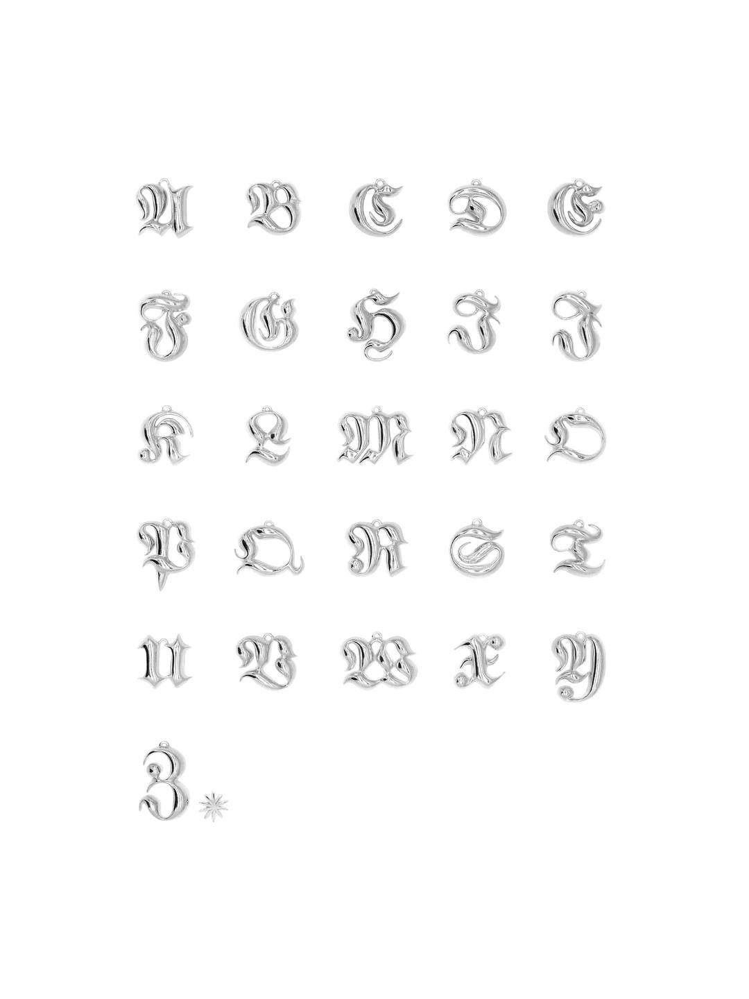BTNF Black Letters Necklace