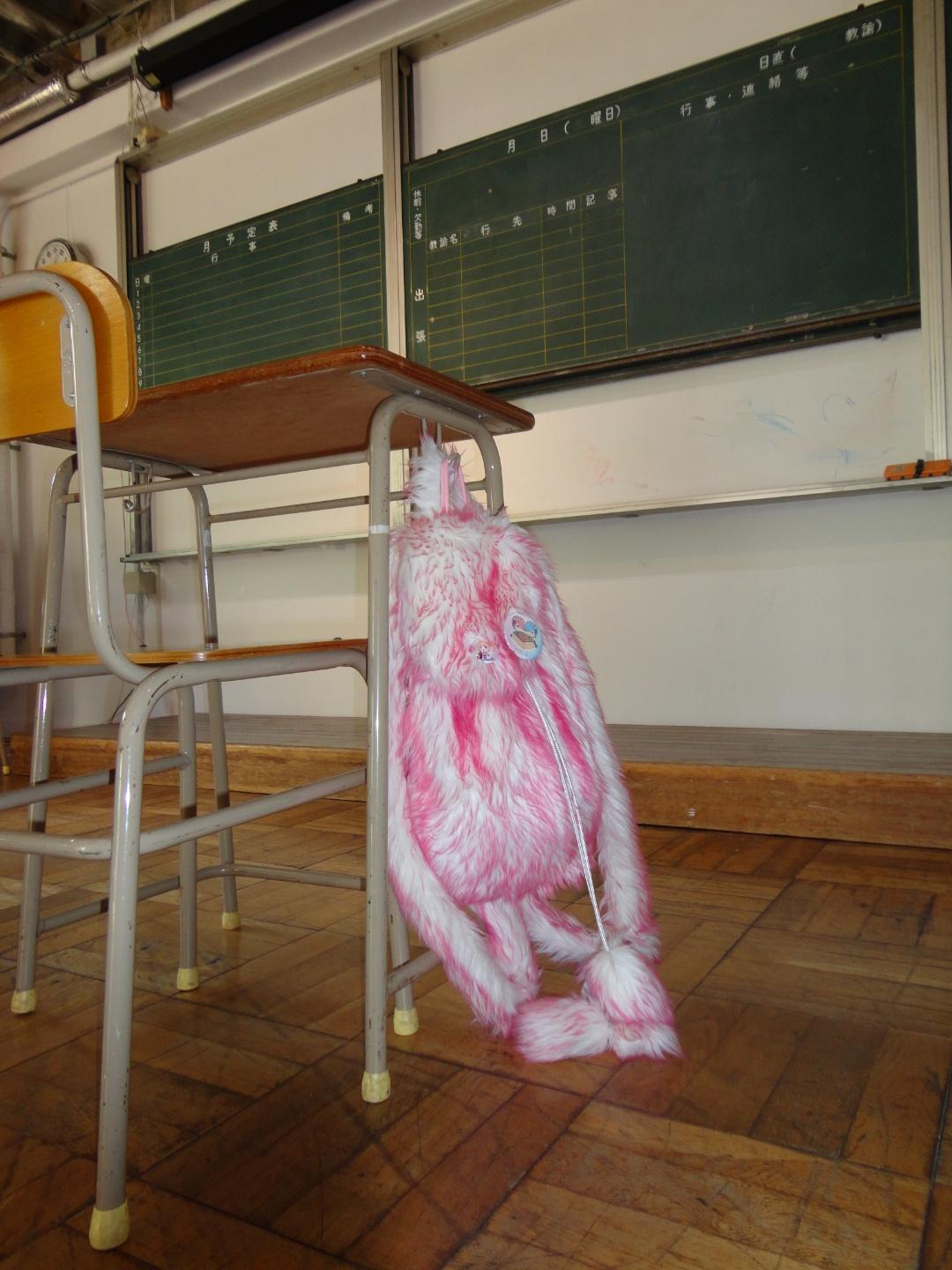 [qpqp made] USAGI fur backpack (pink)