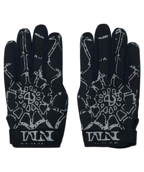 REFLECTIVE WEB GLOVES - BLACK