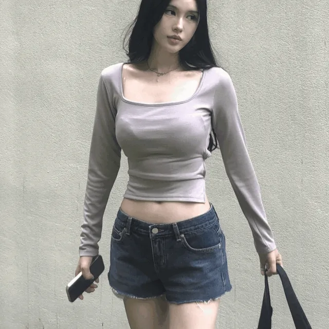 [New 5%/허리슬림핏🖤] 투스트랩 백포인트 티