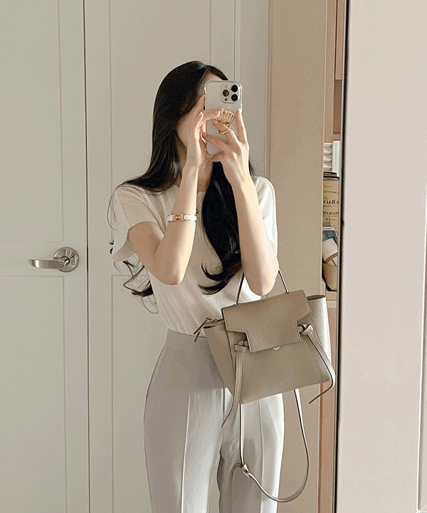 랜치 플리츠 반팔t (4color)