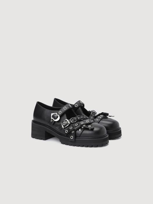 Eyelet Strap Loafers (black) LK1CX26110BKX