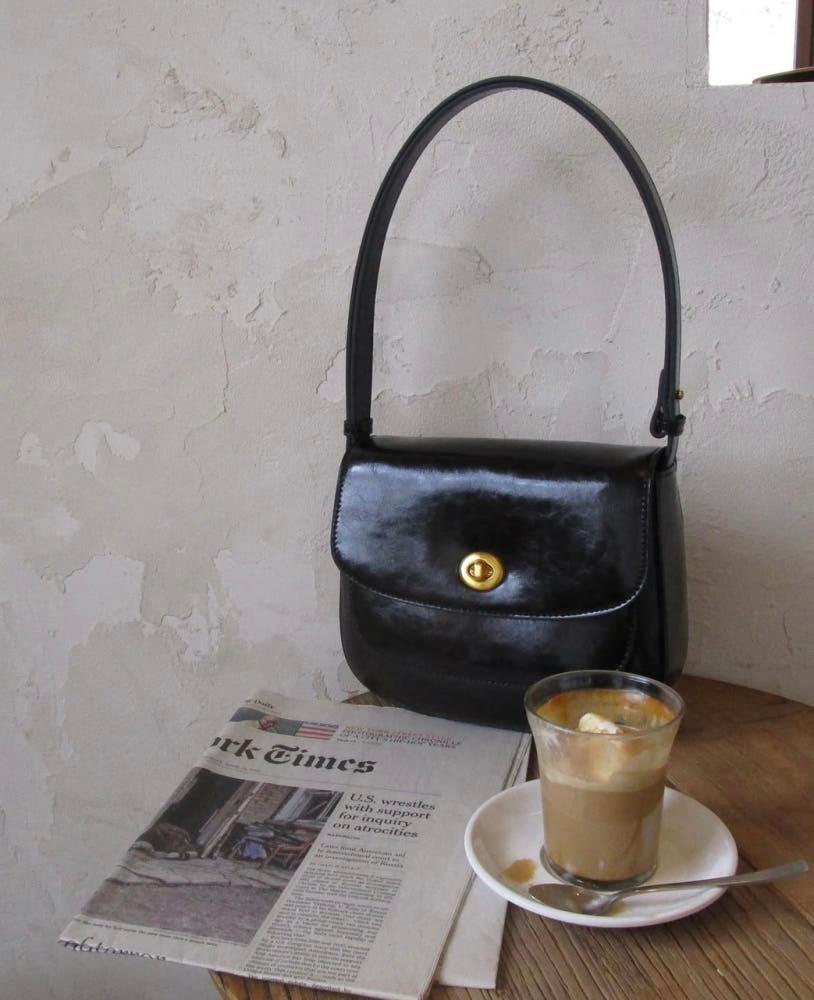 벤트 하프문 리얼 레더 백 5color