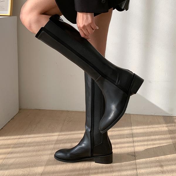 일라이스판지퍼롱부츠(4cm)