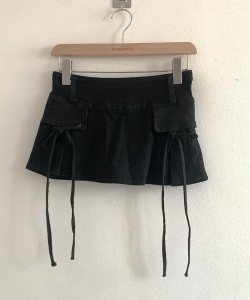 (Vintage)Low Rise Twin Ribbon Skirt