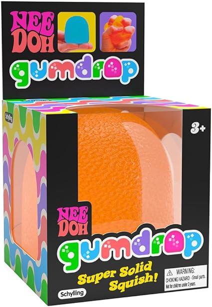 Schylling NeeDoh - Gumdrop - Soft Sensory Fidget Toy - Collectible Stress Balls - Assorted Colors 1 Pack