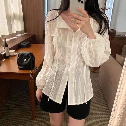 [MADE] 아펠 리본 버튼 블라우스