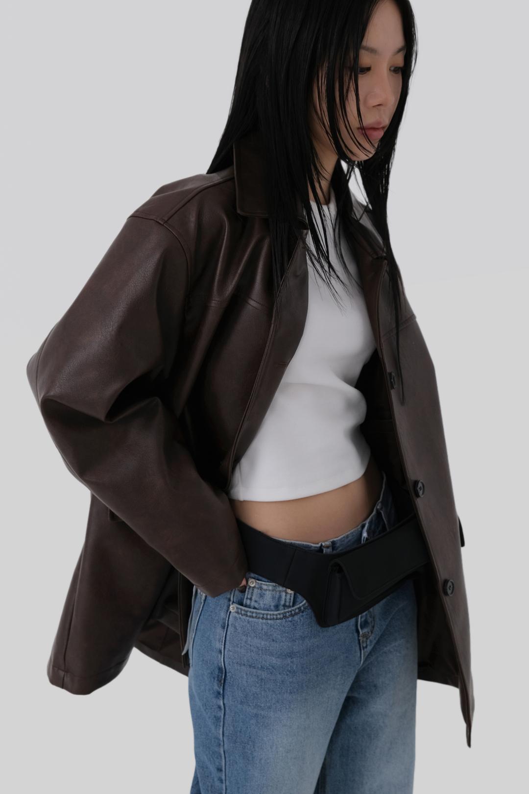 어텀 [made]파인하프레더자켓