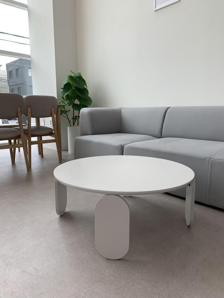 레이디가구 폰드 폴딩 원형 거실테이블 600