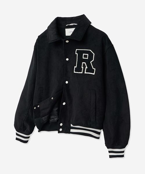 70278 컨템 포러리 코듀로이 바시티 자켓_블랙