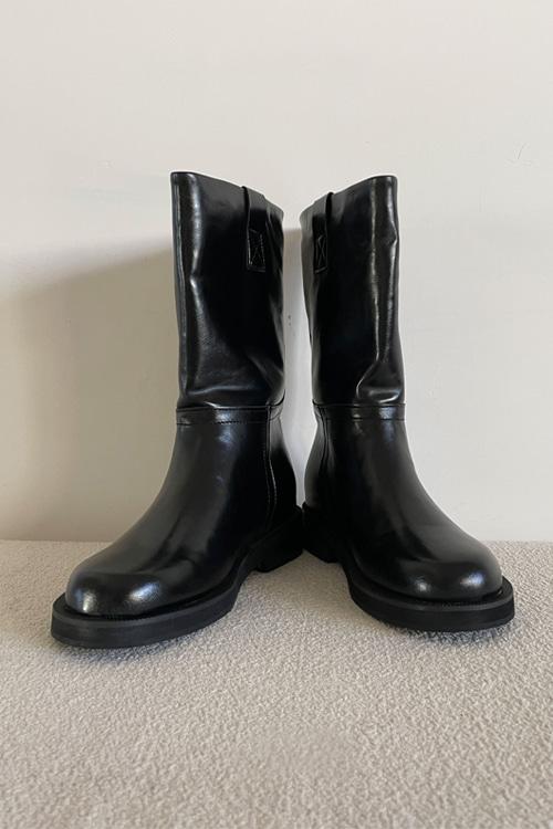 기모안감 라운드토 미들굽 미들부츠 3.5cm 2컬러