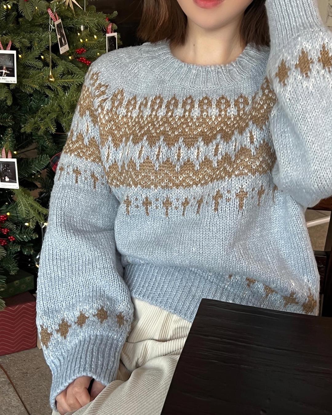 눈꽃 노르딕 니트-누적 판매량 400장 이상