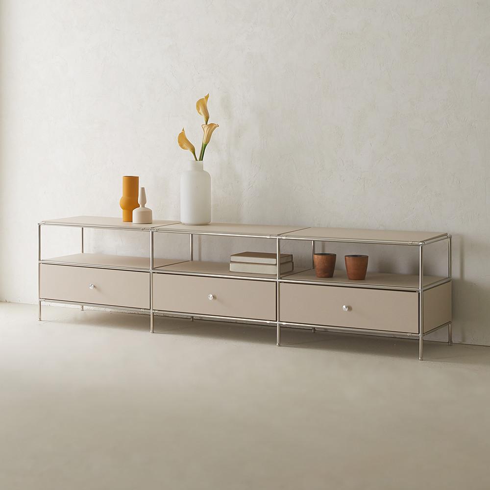 이노센트 스틸라 미드센츄리 2000 낮은 모듈 거실장 선반형 i104180