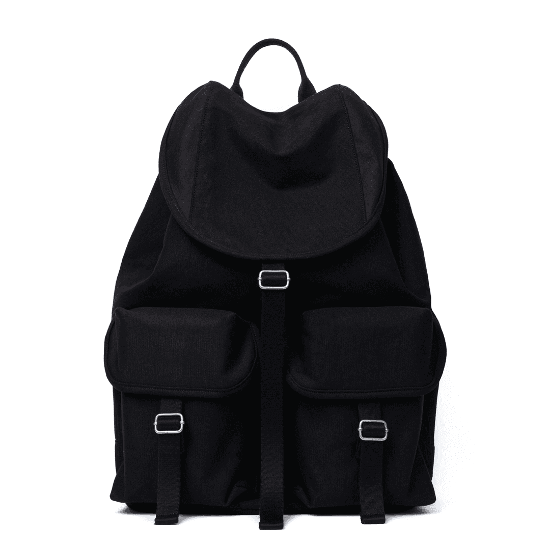 [AP EDITION] 2-POCKET COTTON CARGO RUCKSACK (BLACK)