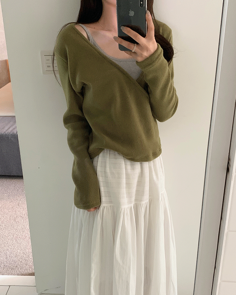 꼰미고 [강력추천/여리무드🎀] 콜린 랩 니트