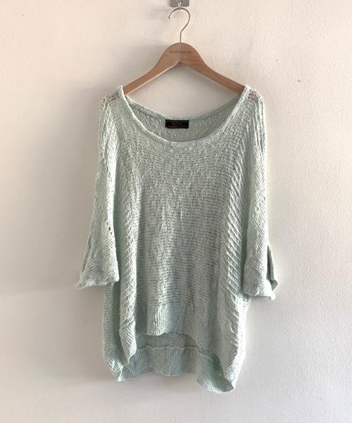 (Vintage)Punching Loose Knit(Mint)